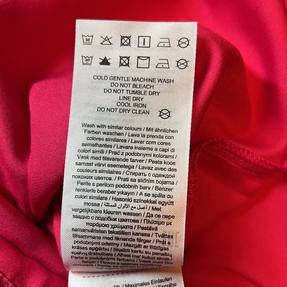 Vero Moda Short Satin Dress Fuchsia Size 14 - Picture 11 of 11